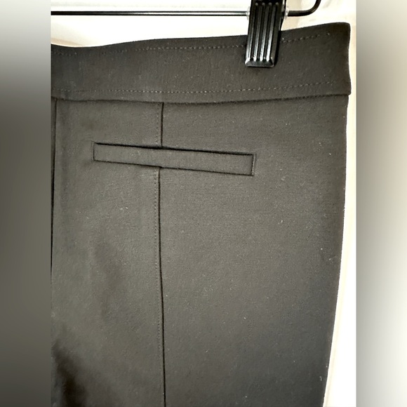 Tory Burch Vanner Cropped Ankle Straight Leg Black Pant Size 8 - Picture 9 of 13